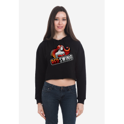 Red Swing Women's Cropped Fleece Hooded Sweatshirt