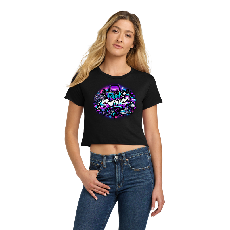 Hip Hop Red Swing Crop Tee