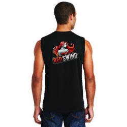 Cotton Red Swing Muscle Shirt
