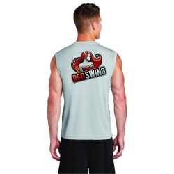 Polyester Red Swing Muscle Shirt