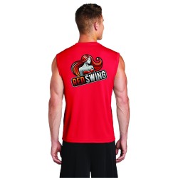 Polyester Red Swing Muscle Shirt