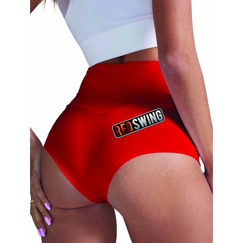 Red Swing High Waisted Booty Shorts