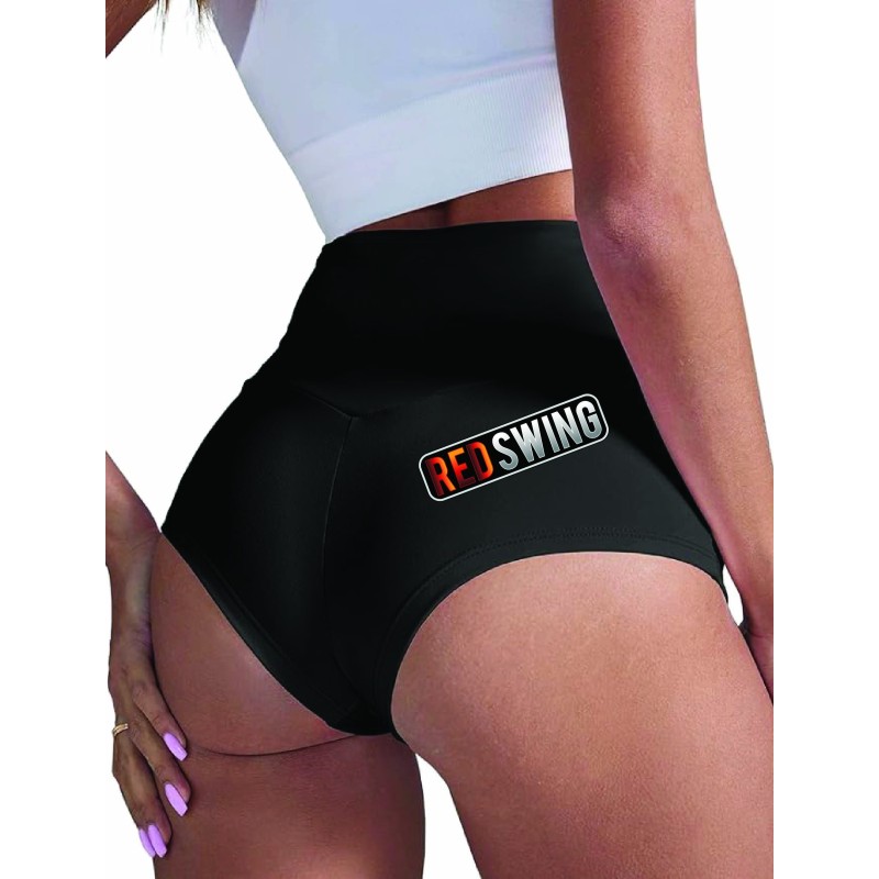 Red Swing High Waisted Booty Shorts